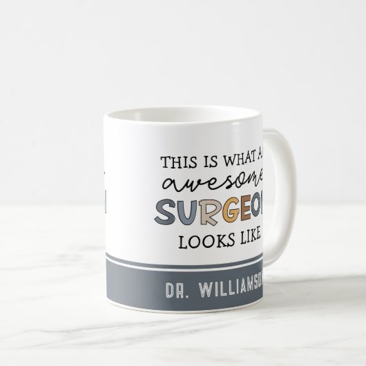 カスタム医おもしろい素晴らし医 コーヒーマグカップ (正面右)