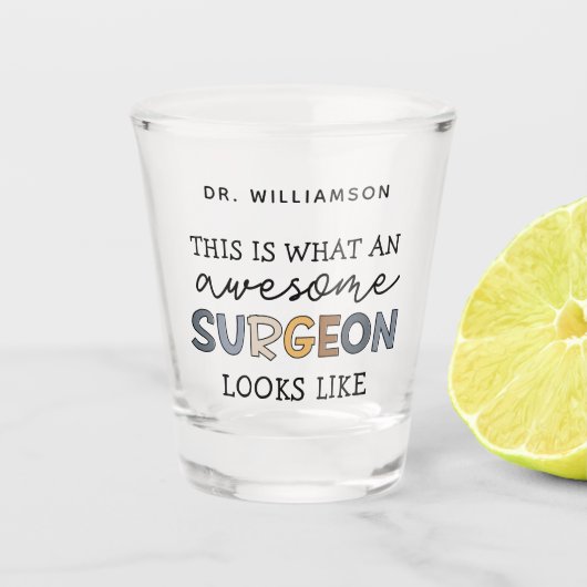 カスタム医おもしろい素晴らし医 ショットグラス (正面)