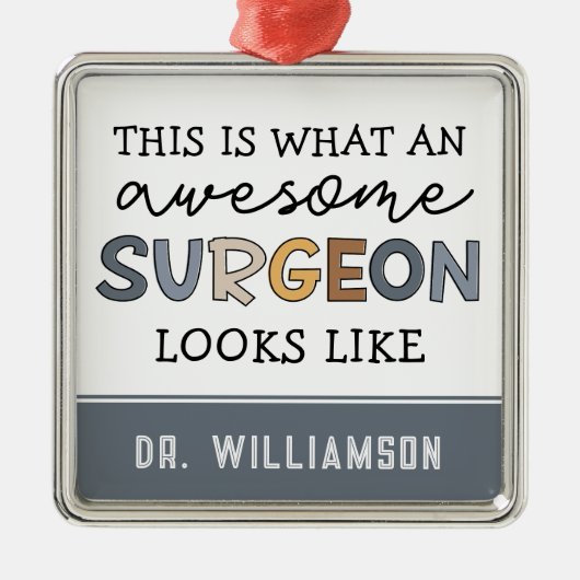 カスタム医おもしろい素晴らし医 メタルオーナメント (正面)