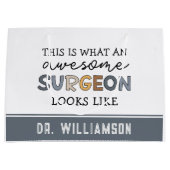 カスタム医おもしろい素晴らし医 ラージペーパーバッグ (正面)