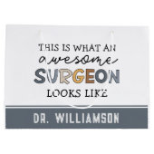 カスタム医おもしろい素晴らし医 ラージペーパーバッグ (裏面)