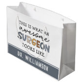 カスタム医おもしろい素晴らし医 ラージペーパーバッグ (裏面アングル)