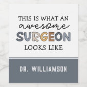 カスタム医おもしろい素晴らし医 ワインラベル (シングルラベル)