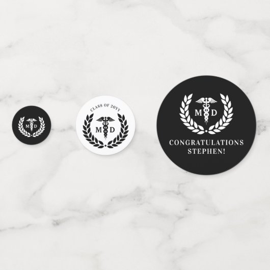 カスタム医学医科医科修士課程 コンフェッティ (裏面)