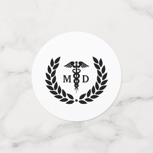 カスタム医学医科医科修士課程 コンフェッティ (スモール正面)