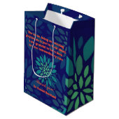 カスタム医師ありがとう。名前とメッセージ ミディアムペーパーバッグ (裏面アングル)