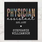 カスタム医師補助医師PA ワインラベル (シングルラベル)