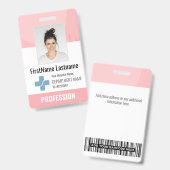 カスタム医師、ナース、保健助手の写真ID バッジ (正面&裏面)