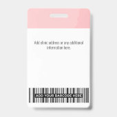 カスタム医師、ナース、保健助手の写真ID バッジ (裏面)