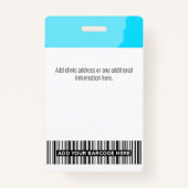 カスタム医師、ナース、保健助手の写真ID バッジ (裏面)