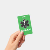 カスタム医療アラートID＆緊急連絡カード バッジ (Handheld)