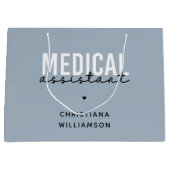 カスタム医療助手 |クリニカルアシスタントギフト ラージペーパーバッグ (正面)