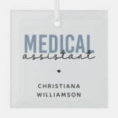 カスタム医療助手 |臨床アシスタント ガラスオーナメント (正面)