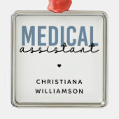 カスタム医療助手 |臨床アシスタント メタルオーナメント (正面)