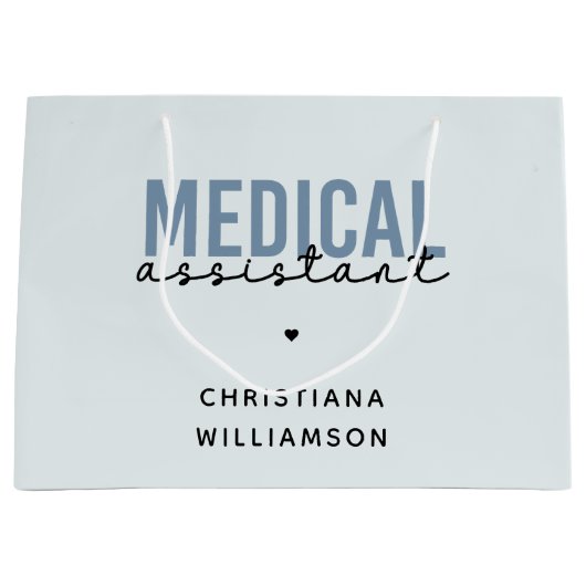 カスタム医療助手 |臨床アシスタント ラージペーパーバッグ (正面)