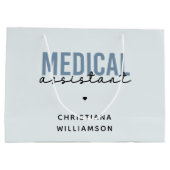 カスタム医療助手 |臨床アシスタント ラージペーパーバッグ (裏面)