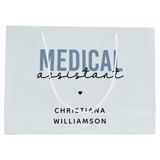 カスタム医療助手 |臨床アシスタント ラージペーパーバッグ (裏面)