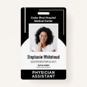 カスタム医療従業者写真IDブラック バッジ (正面)