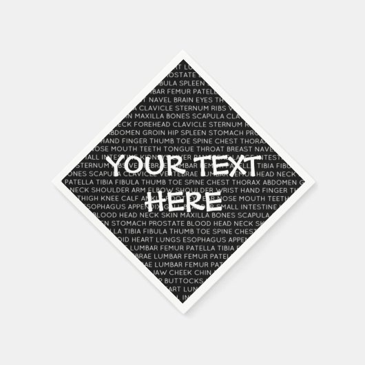 カスタム医療用語ナプキン スタンダードカクテルナプキン (角)