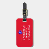 カスタム医療識別緊急警報 ラゲッジタグ (正面縦)