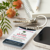 カスタム医療警報連絡カード キーホルダー (正面右)