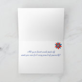 カスタム卒業おめでとうスターズアンドシャンパン カード (内部)