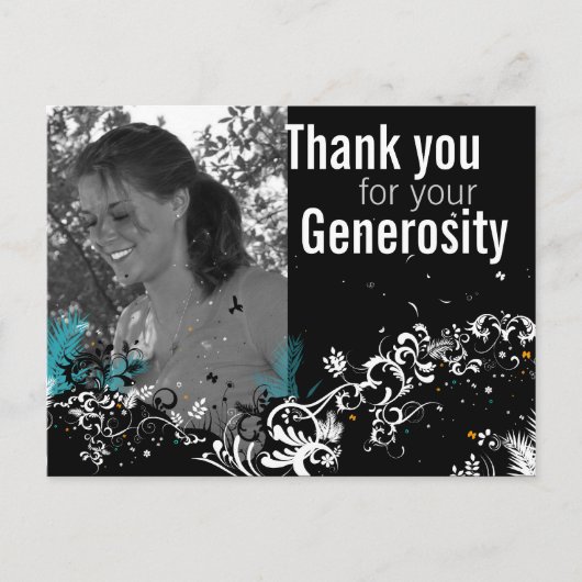 カスタム卒業サンキューカード ポストカード (正面)