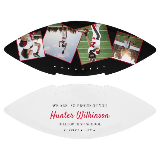 カスタム卒業シニアフォトサッカー アメリカンフットボール (パネル)