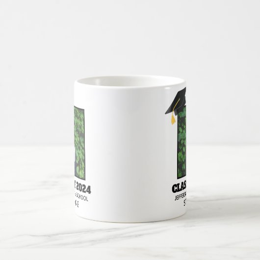 カスタム卒業シニアポートレート写真記念 コーヒーマグカップ (中央)