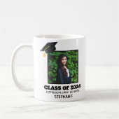 カスタム卒業シニアポートレート写真記念 コーヒーマグカップ (左)