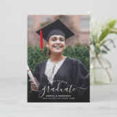 カスタム卒業スモダントエレガントの写真 招待状 (スタンド正面)