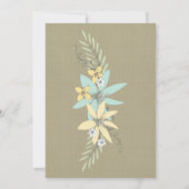 カスタム卒業パーティー招待状バーラップフローラ 招待状 (裏面)