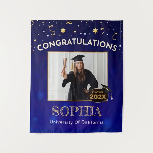 カスタム卒業パーティー2025年12月、パーティー背景 タペストリー (正面)