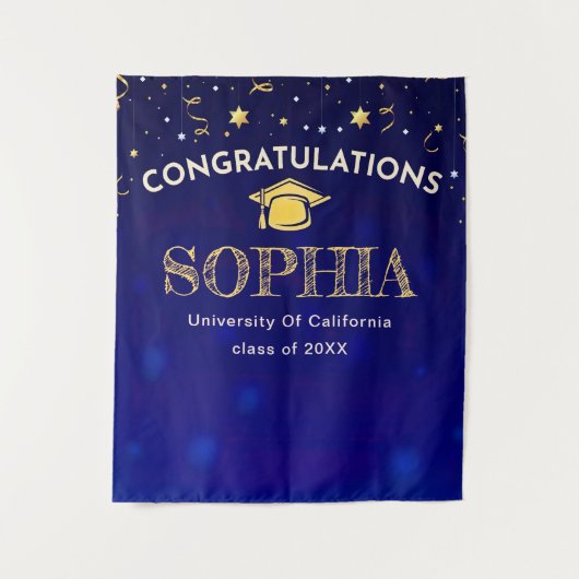 カスタム卒業パーティー2025年12月、パーティー背景 タペストリー (正面)