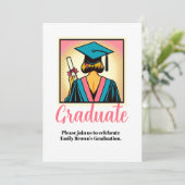 カスタム卒業党ポップ・アートの芸術 招待状 (スタンド正面)