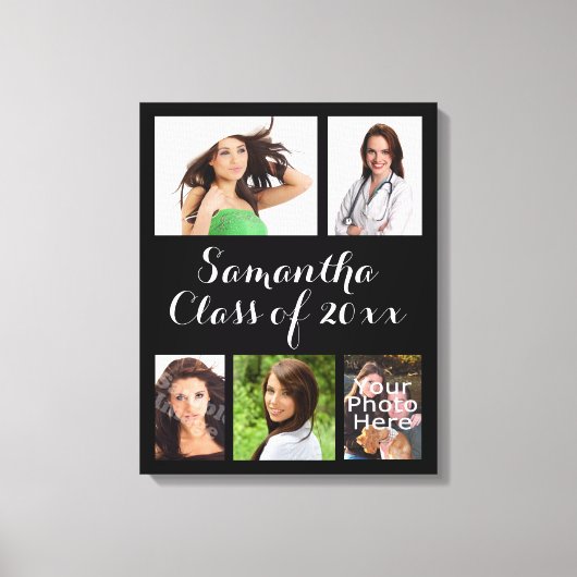 カスタム卒業写真コラージュキャンバスプリント キャンバスプリント (正面)