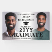 カスタム卒業写真コラージュグラードおめでとう 横断幕 (横)