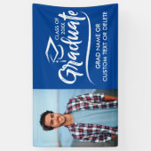 カスタム卒業写真スクールカラーモダン卒業 横断幕 (縦)