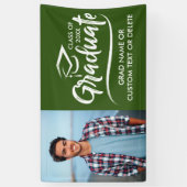 カスタム卒業写真スクールカラーモダン卒業 横断幕 (縦)