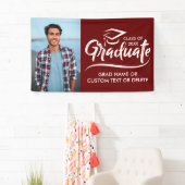 カスタム卒業写真スクールカラーモダン卒業 横断幕 (インサイチュ)