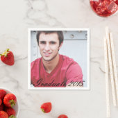 カスタム卒業写真パーティー紙ナプキンセット スタンダードカクテルナプキン (インサイチュ)