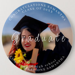 カスタム卒業写真文字丸ボタン 缶バッジ