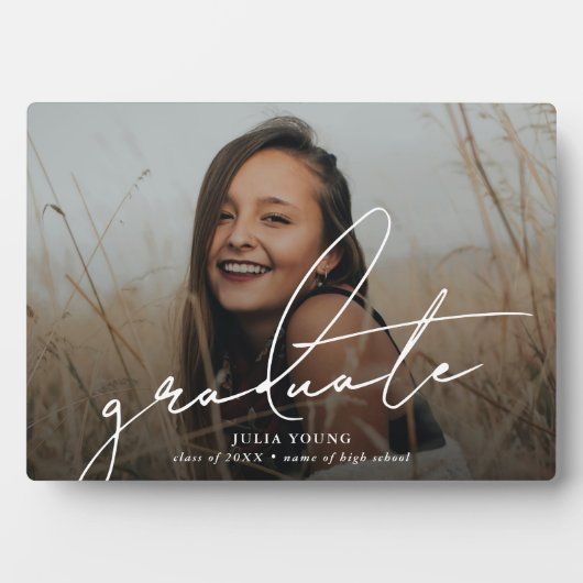 カスタム卒業写真記念ギフト卒業 フォトプラーク (正面)