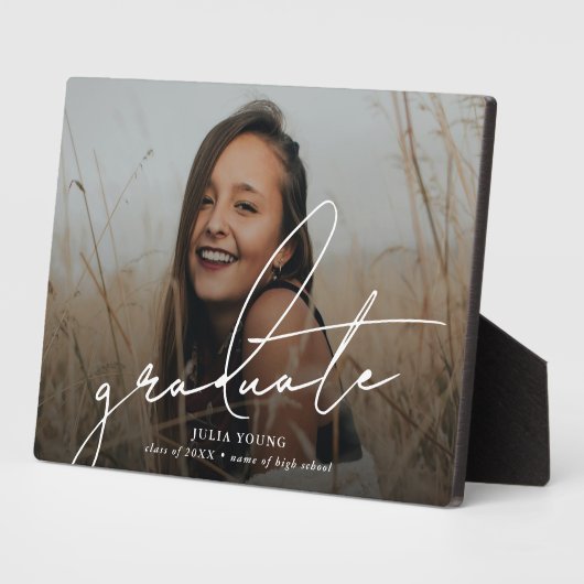 カスタム卒業写真記念ギフト卒業 フォトプラーク (側面)