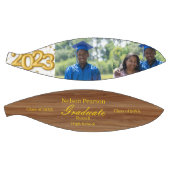 カスタム卒業写真金ゴールド名木製バスケットボール バスケットボール (パネル)