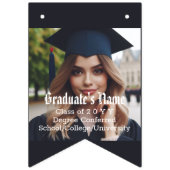 カスタム卒業写真、名前、卒業生クラス、学校 バンティングフラッグ (第3の旗)