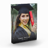 カスタム卒業名パーソナライズされたとフォトブロック フォトブロック (左)