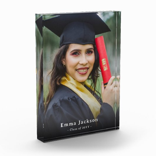 カスタム卒業名パーソナライズされたとフォトブロック フォトブロック (左)