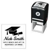 カスタム卒業差出人住所 セルフインキングスタンプ (インサイチュ)