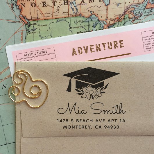 カスタム卒業差出人住所 セルフインキングスタンプ